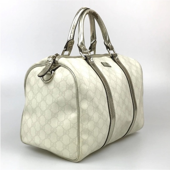 GUCCI Boston Bag GG Supreme PVC & Leather Authentic - Picture 4 of 10